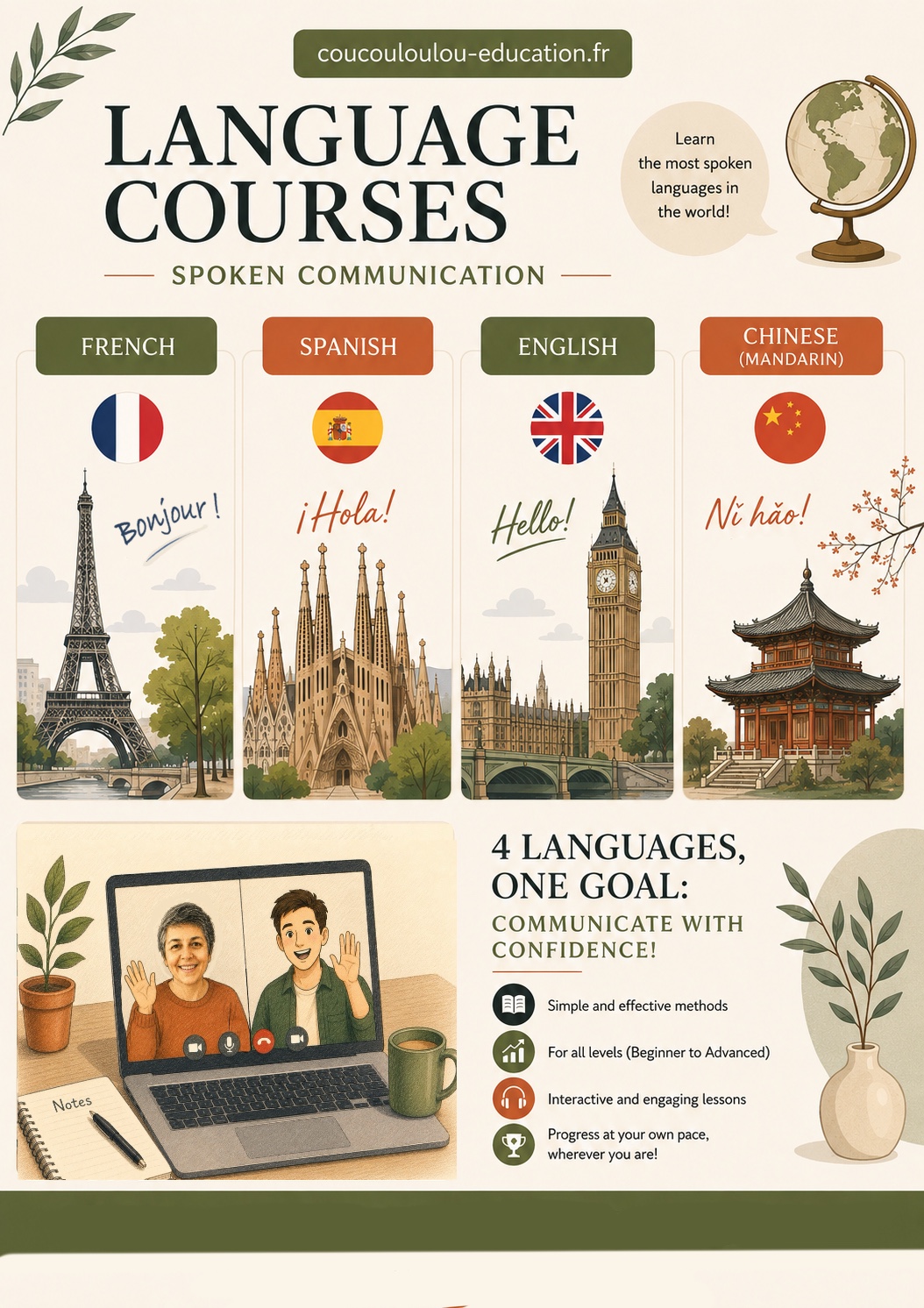 Cours de langues - Coucou Loulou Education